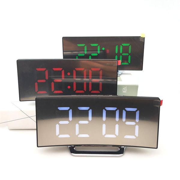 

other clocks & accessories 1set led digital alarm clock backlight table for room curved dimmable kids bedroom large number