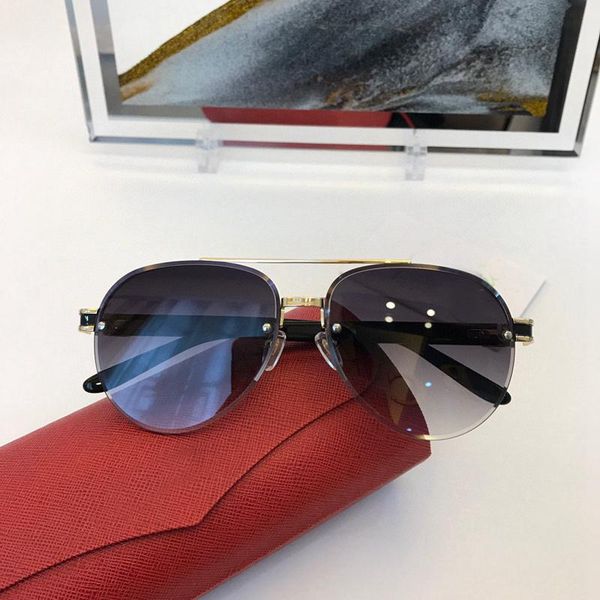 

sunglasses half frame t8200986 oval fashion gradient gray men's, White;black