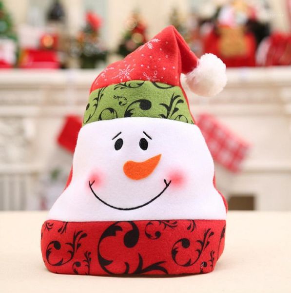

christmas decorations hat kids warm santa snowman elk beanie cap hats xmas decor
