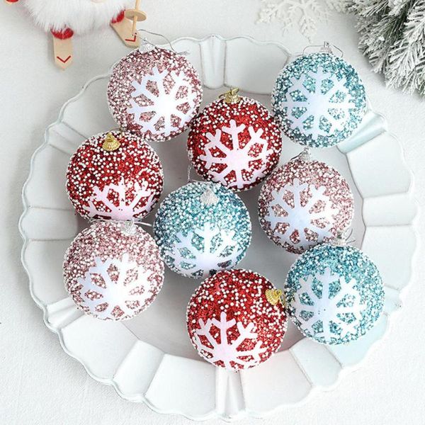 

party decoration 2022 christmas ornaments/christmas tree ornaments colorful balls/8cm hanging ball/xmas/festival dress up supplies