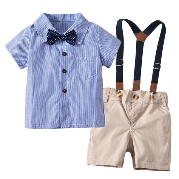 Kleidungssets Großhandel Kleinkind Baby Boy Hosenträger Set Kleidung für Sommer 1 2 3 Jahre Kinder