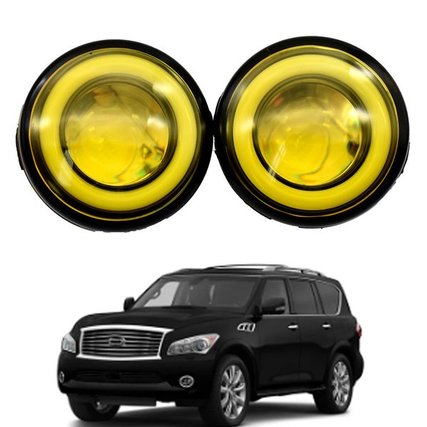 

2 pieces car fog light led angel eye daytime running light drl h11 12v for infiniti qx qx50 qx56 qx70 2006-2014