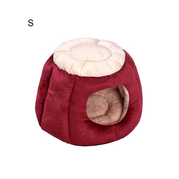 

kennels & pens winter warm cat cave house kennel pet nest dogs cats sleeping bag deep sleep semi-closed tent for christmas festival gift