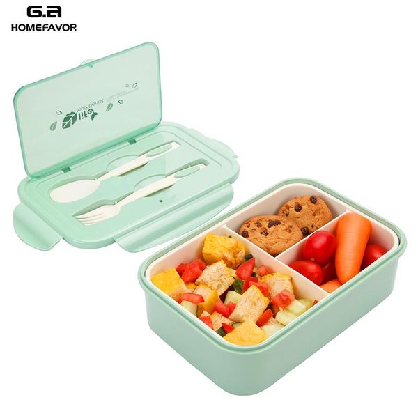 

dinnerware sets pp lunch box for kids 2 or 1 pcs container microwave leakproof fruit storage bento with spoon and fork