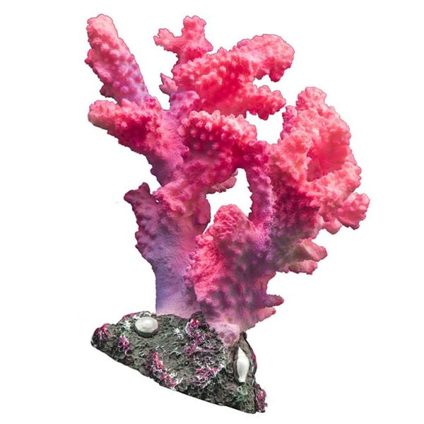 

1pc fish tank adornment tree micro landscape resin decoration (rosy) decorations