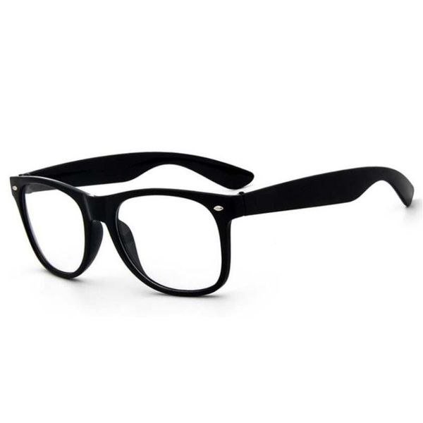 

fashion sunglasses frames retro frame men women plain lightweight transparent brand design vintage glasses clear eyewear, Black