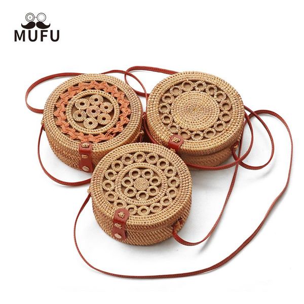 

duffel bags rattan bag messenger straw bamboo basket woven female travel