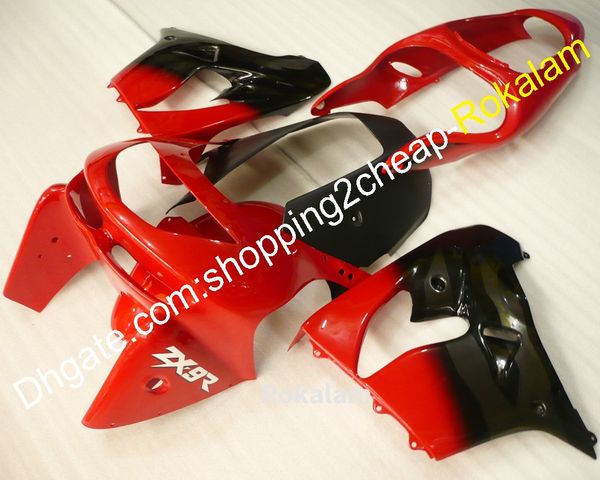 

fairing kit for kawasaki ninja zx9r 98 99 zx 9r zx-9r 9 r 1998 1999 bodywork red black motorcycle fairings (injection molding)