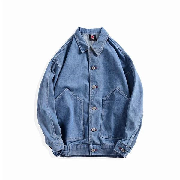 

hop 2021 mens hip denim jacket trendy fashion streetwer ripped jeans male cowboy coats men's jackets, Black;brown