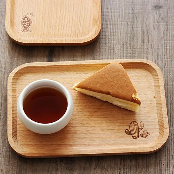 

dishes & plates wood serving plate fruit dessert cake snack candy platter wooden tray storage dish household