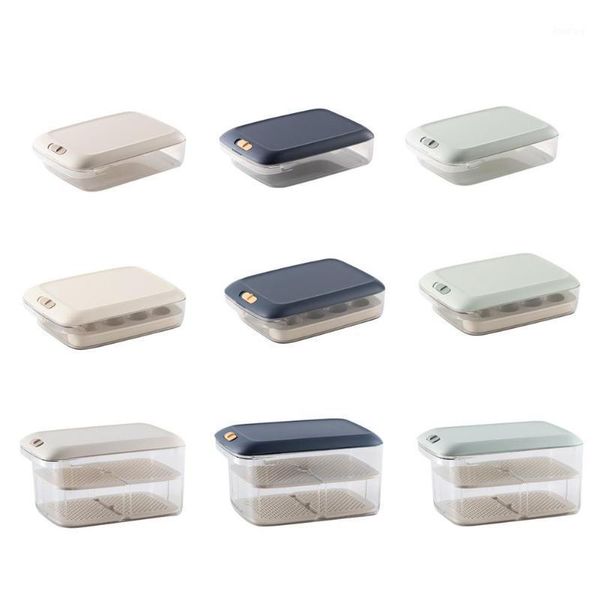 

storage bottles & jars refrigerator food containers with lids kitchen seal tank plastic separate vegetable fruit fresh box 45a