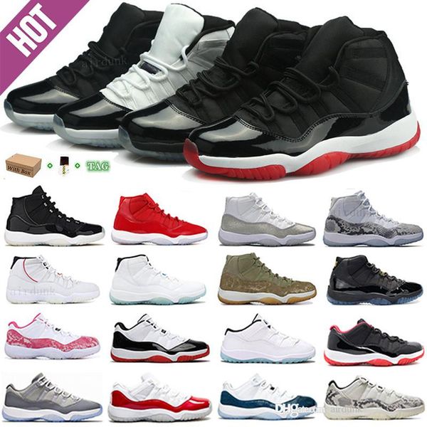 

2021 jordan11s 11 jumpman 11s legend blue bred space jam sports men women trainers sneakers eur 36-46, Black