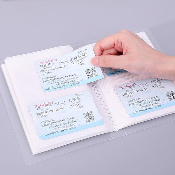 

card holders large capacity business holder binders for 3\4\5\6 inches pos ticket collection pocard case po, Brown;gray