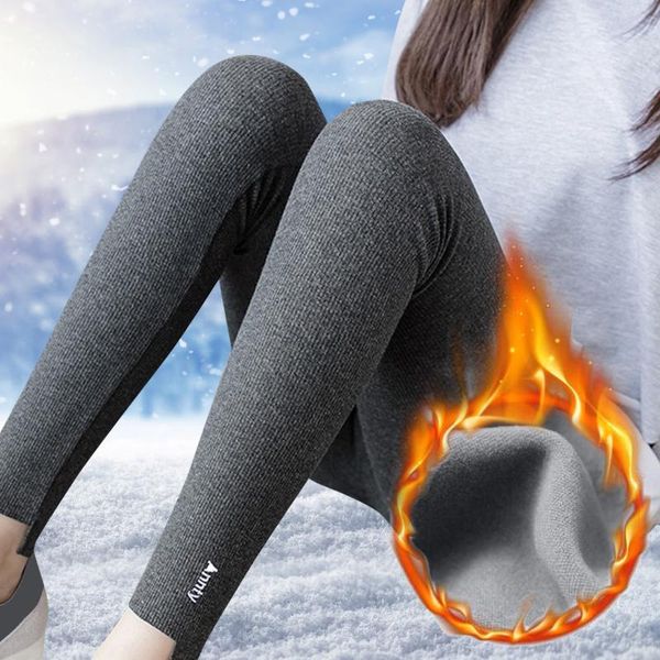 

women's leggings winter warm plus size solid color velvet women leggins high waist stretchy black drop#g30