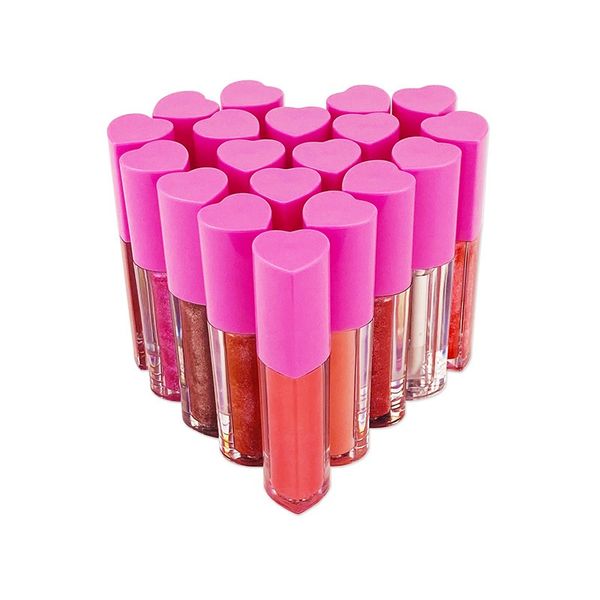 

18 color glossy lip gloss high pigmented liquid non-sticky glittery lipgloss no logo