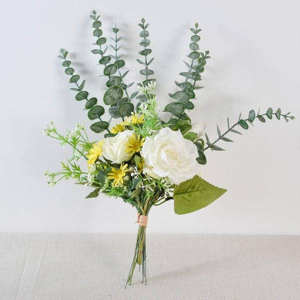 

decorative flowers & wreaths flower arrangement simulation plants wedding bouquet roses naturally realistic fresh korean style hand tied el