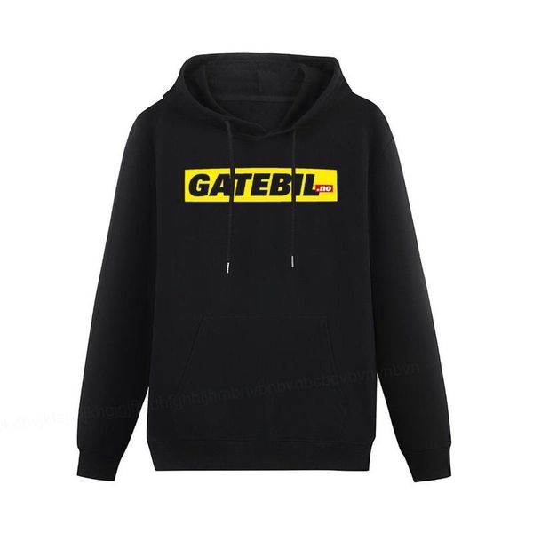 

men's hoodies & sweatshirts gatebil logo men streetwear velvet sweatshirt hoodie tee clothing printing hoody fashion pullo, Black