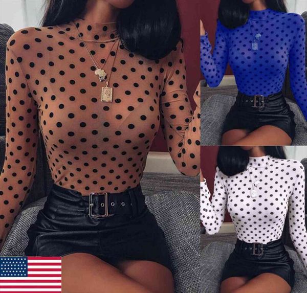 

casual see through women t shirt mesh sheer long sleeve perspective tee basic chiffon slim fit clubwear, White