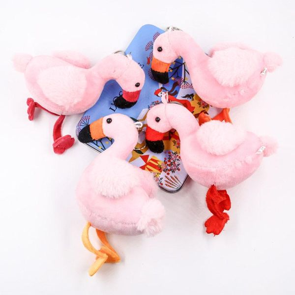 

keychains bag keychain plush toys 1pcs decorative accessories 14cm flamingo pattern pp cotton fashion pendant nice gifts, Silver