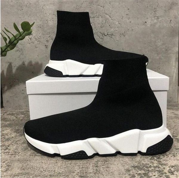 

2022 designer casual shoes boots women men khaki watermar leather lace up platform speed oversized speed sneakers size 36-45 with box 542q#, Black