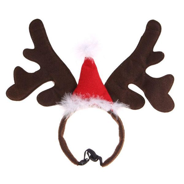 

christmas pet headband deer horn hat costume dog puppy cat cosplay party dress up product supplies c42 apparel