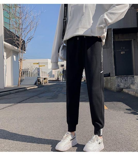 

women's pants & capris real s autumn sports female skinny thin words, Black;white