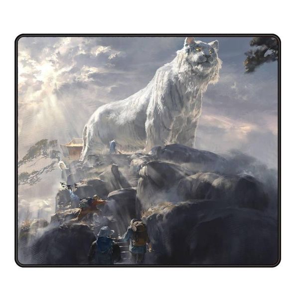 

mouse pads & wrist rests tiger animal cute funny rubber durable deskmousepad game office work mat pad non-slip lapcushion