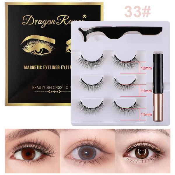 

false eyelashes magnetic natural look lashes waterproof fine smooth eyeliner firm adsorption eyelash maquillaje tslm2