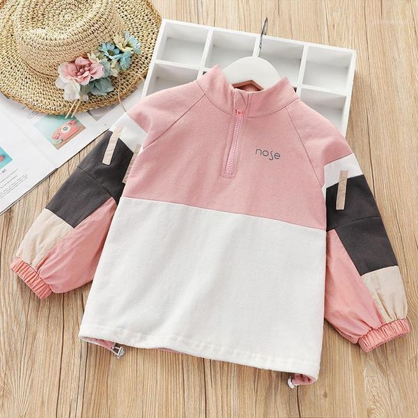 

jackets 2021 baby girl clothing kids girls tracksuits sport suit cotton jacket spring autumn clothes children casual blouse1, Blue;gray