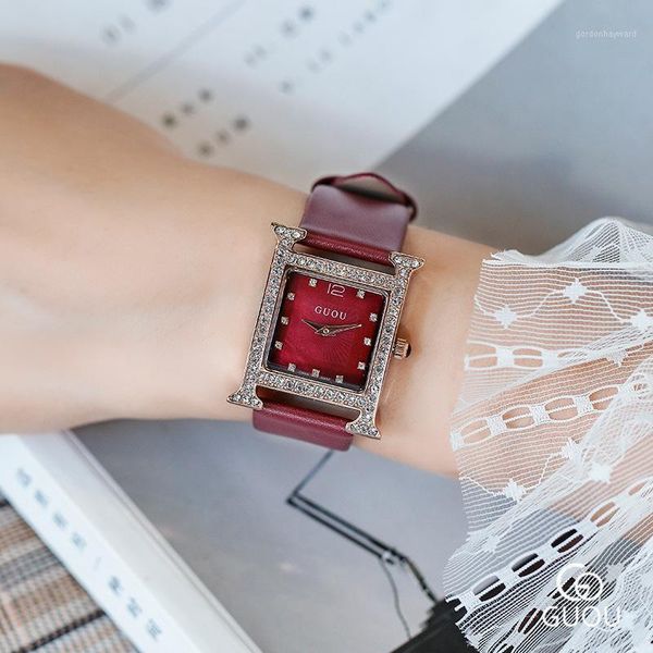 

wristwatches women rhinestone square watches lady dress watch diamond bracelet wristwatch crystal quartz clock, Slivery;brown