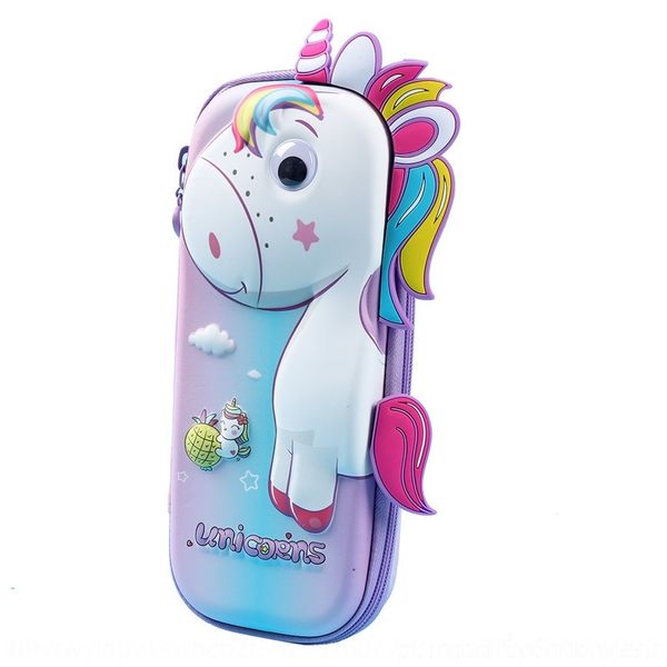 

zjup cartoon student pencil bags children's gift school stationery boxsupplies multi layer large capacity stationery case eva pencil ca