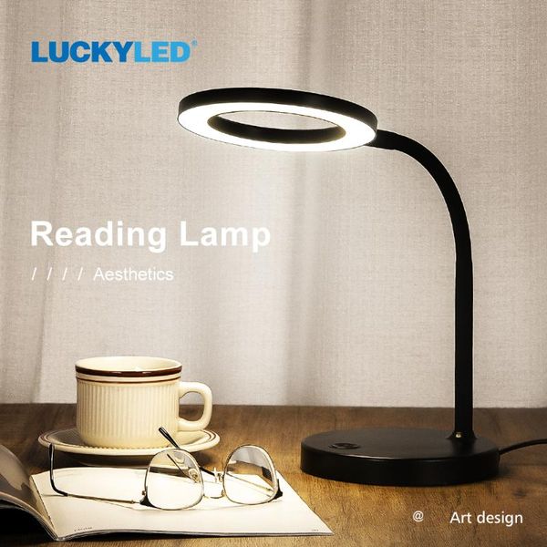 

table lamps luckyled led lamp dimmer usb nordic bedside touch flexible eye protection desk for study bedroom living room
