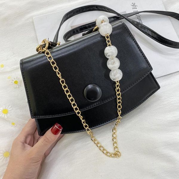

evening bags vintage simple crossbody bag spherical chain belt shoulder women girls underarm flap handbag fashion