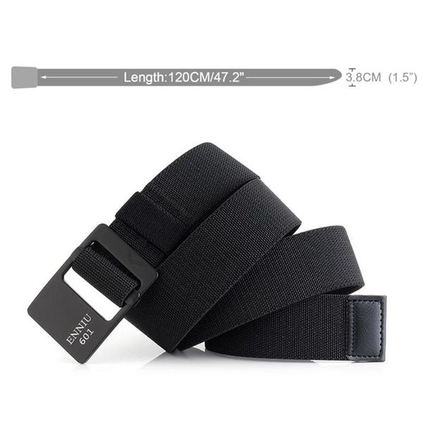 

47.2 in hunting army belt men combat tactical solid casual nylon strap canvas waist military equipment for jeans pants support, Black;gray