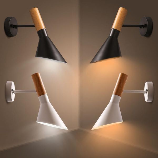 

wall lamp nordice lights wood corridor dining room luminaria de parede