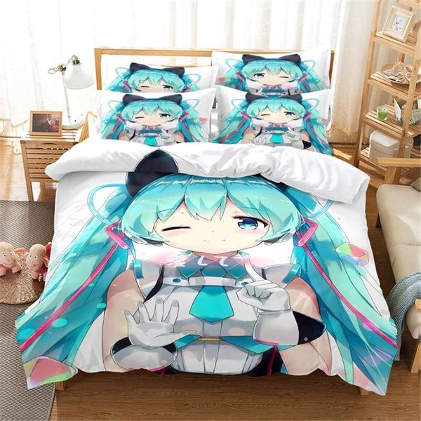 

bedding sets 3d anime doll set  duvet cover bed cotton bedroom
