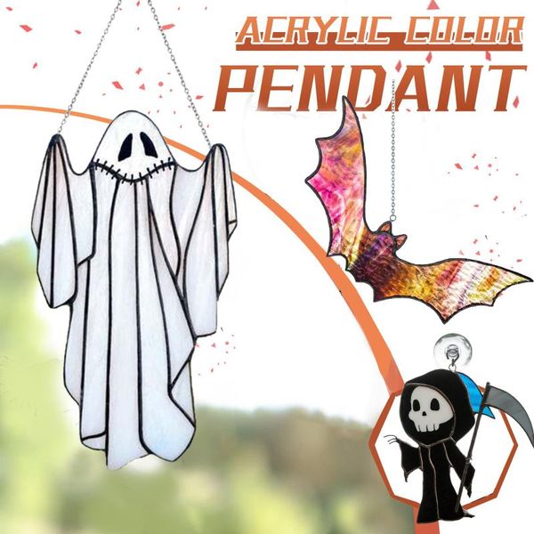 

decorative objects & figurines halloween pendant decoration bat star moon outdoor wind chime ornament window day bar party wall sticke