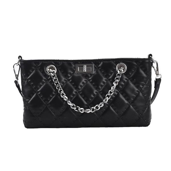

evening bags solid diamond plaid rectangular chain lady shoulder messenger bag luxury designer handbag sac a main bolso mujer