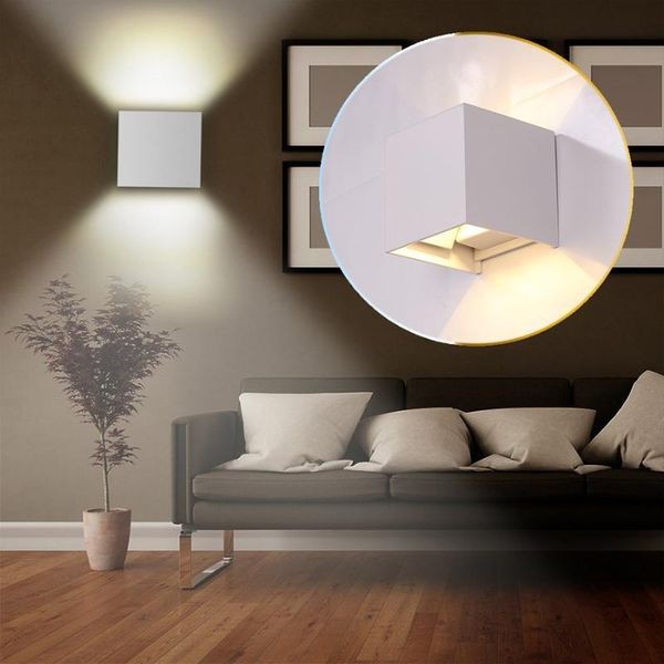 

wall lamp 6w led ac85-265v powered ip65 adjustable aluminum alloy case cob double sided illuminated courtyard porch light