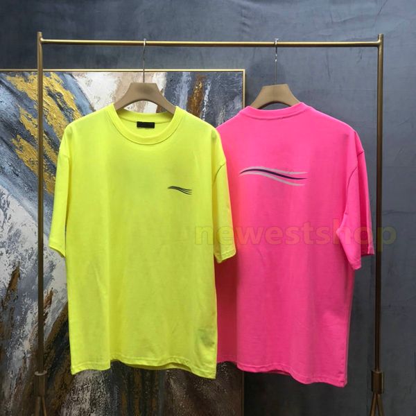 

designers tshirts solid color wave print t shirt fashion mens t shirts women short sleeve t-shirt leisure tee, White;black