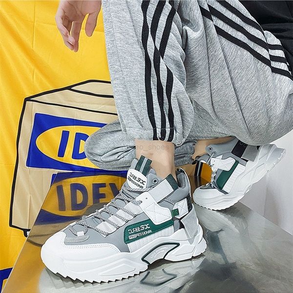 

men shoes korean style trendy high sports running casual increase shoes 001