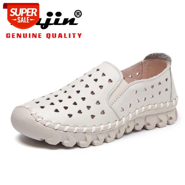 

fujin brand 2021 new breathable soft women flats genuine leather lady loafers slip on women shoes summer autumn fall moccassin #ln53