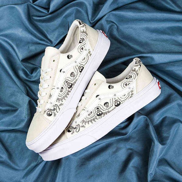 

longvance style36 white cashew nut flower low canvas shoes skeleton pattern versatile student couple fashion, Black