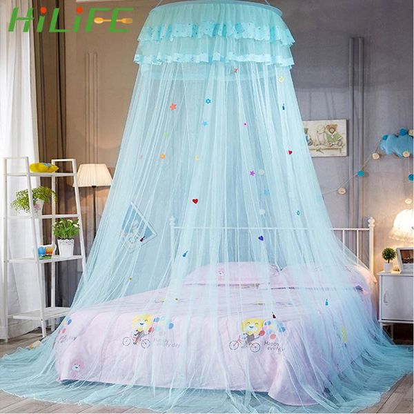 

mosquito net hilife lace bed canopy easy to install girls room decor dome netting kids baby bedding hanging