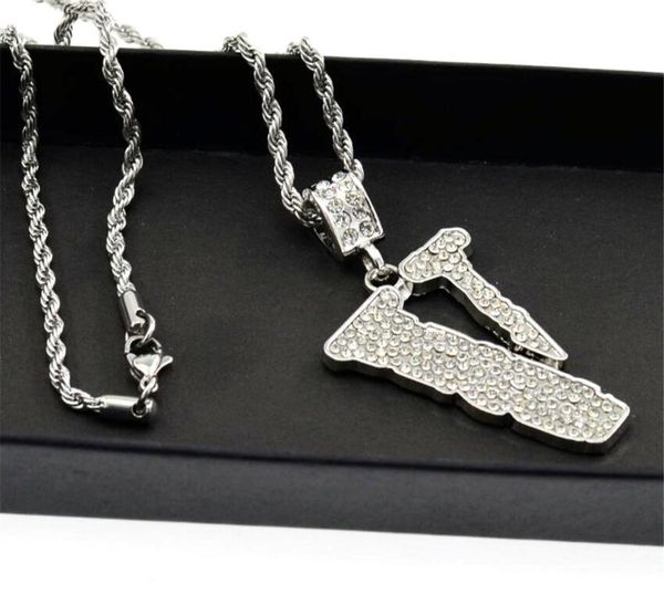 

pendant necklaces fashion men necklace tide brand hip hop men's full v-shaped ethnic bohemian choker wholesale, Silver