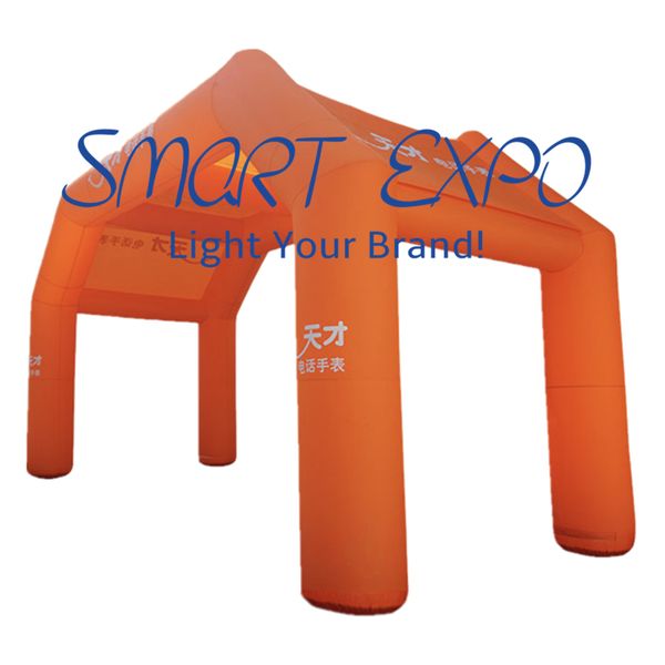 

double inflatable arch tent large marquee sunshade w10 x h5.6 m for promotion use with custom printing base blower