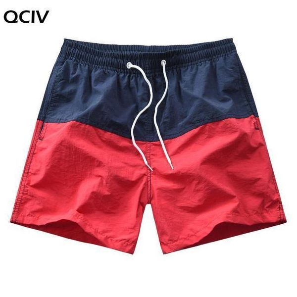 

men's elastic soft breathable shorts fashionable simple color block household loose beach casual, White;black