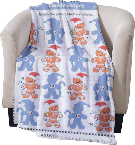 

christmas or new year themed visual puzzle match the pictures of flannel blanket soft throw blanket receiving plush blanket bed