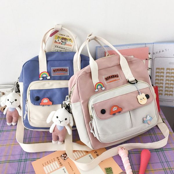 

women small cute rabbit backpack female student college schoolbag girls badge book backpack kawaii ladies fashion shoulder bags k726