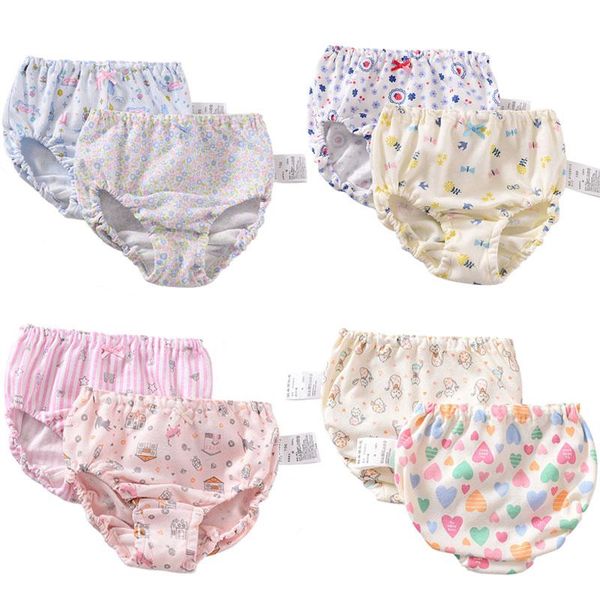 

cloth diapers 2pcs cute baby reusable nappies diaper washable infants children cotton training pants panties nappy
